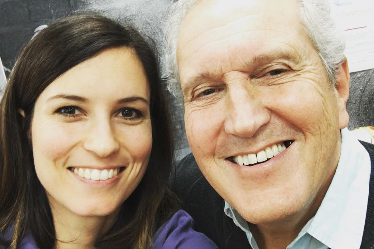 Missy Higgins with father Dr Chris Higgins