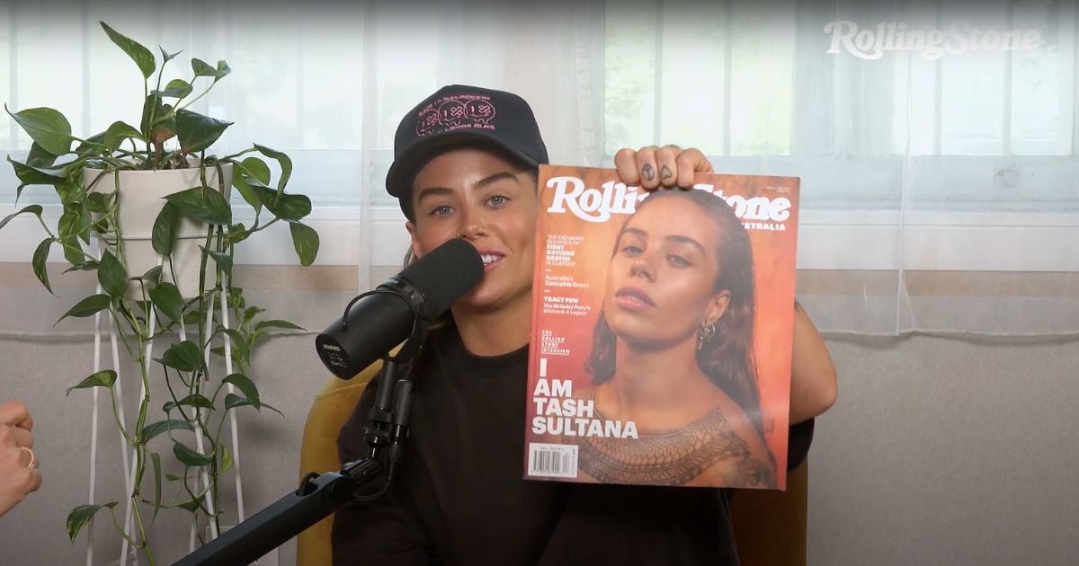 Tash Sultana with her Rolling Stone Cover Magazine