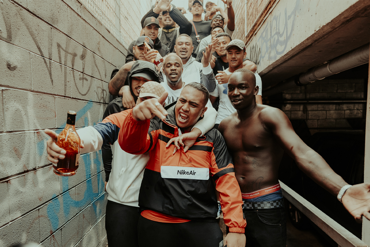 Press photo of OneFour and their new single, "Say it Again"