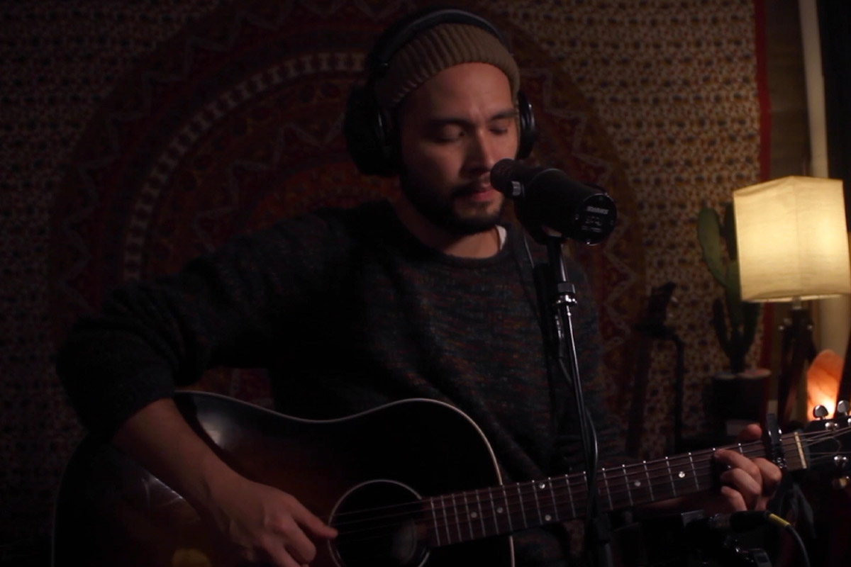 Image of Garrett Kato performing for Rolling Stone's 'In My Room' series
