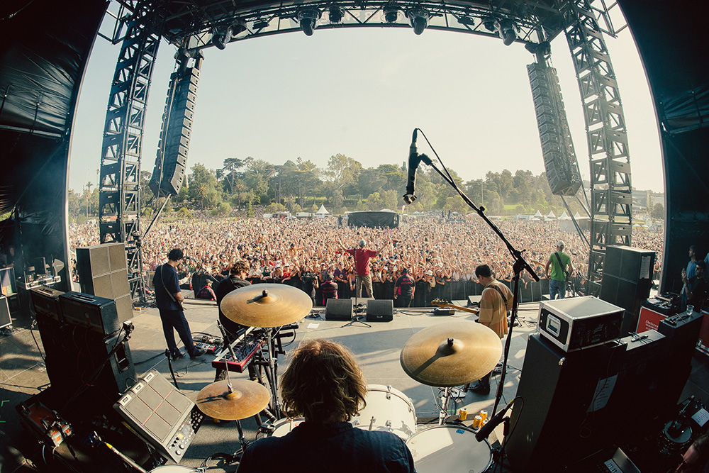 DMA’S perform to a euphoric crowd at the Melbourne Laneway Festival