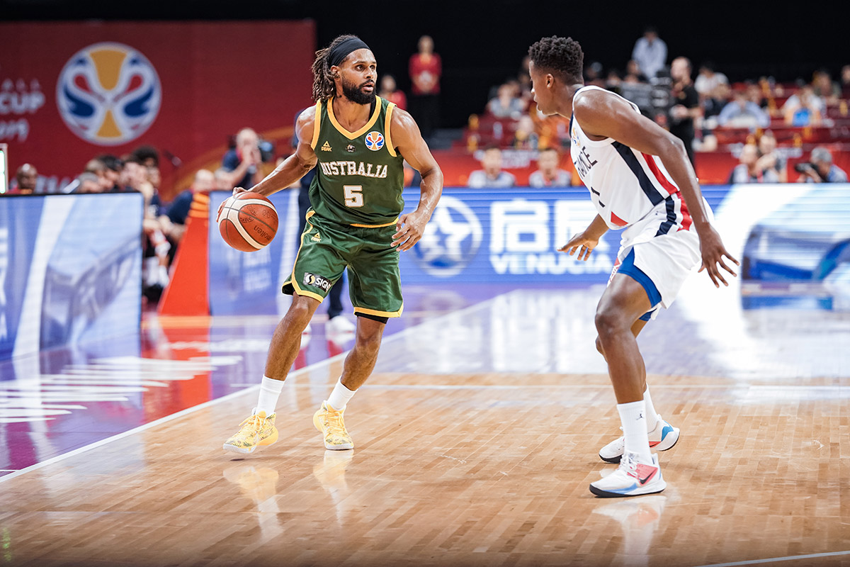 Image of patty Mills on the court