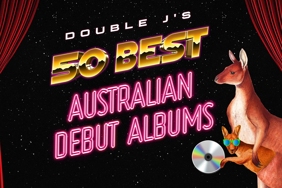 Graphic made for the Double J '50 Best Australian Debut Albums' countdown