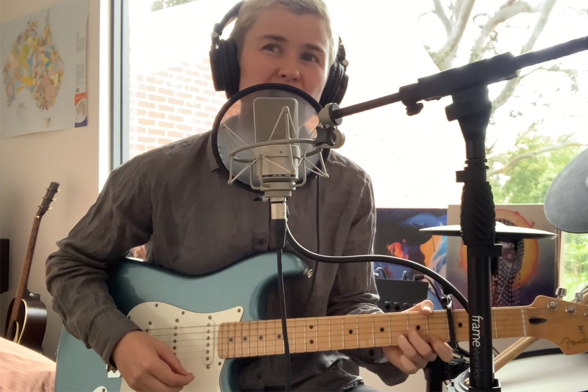 Image of Alex The Astronaut performing for Rolling Stone's 'In My Room' series