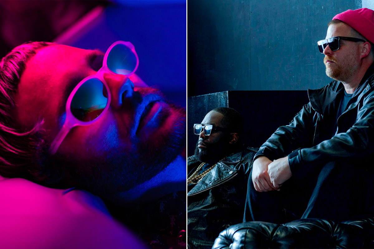 Two panel image of What So Not and Run The Jewels