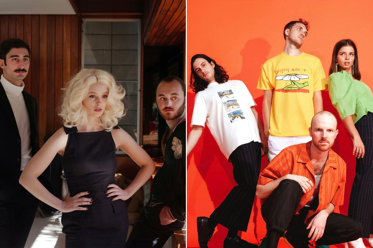 Two panel image of San Cisco and The Jungle Giants