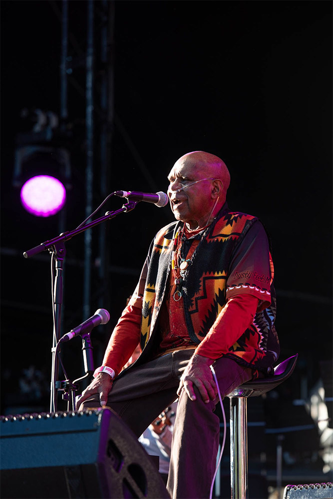 Image of Archie Roach performing at the 2021 edition of WOMADelaide