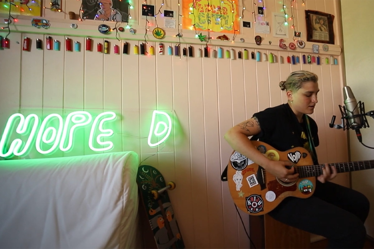 Image of Hope D performing for Rolling Stone's 'In My Room'