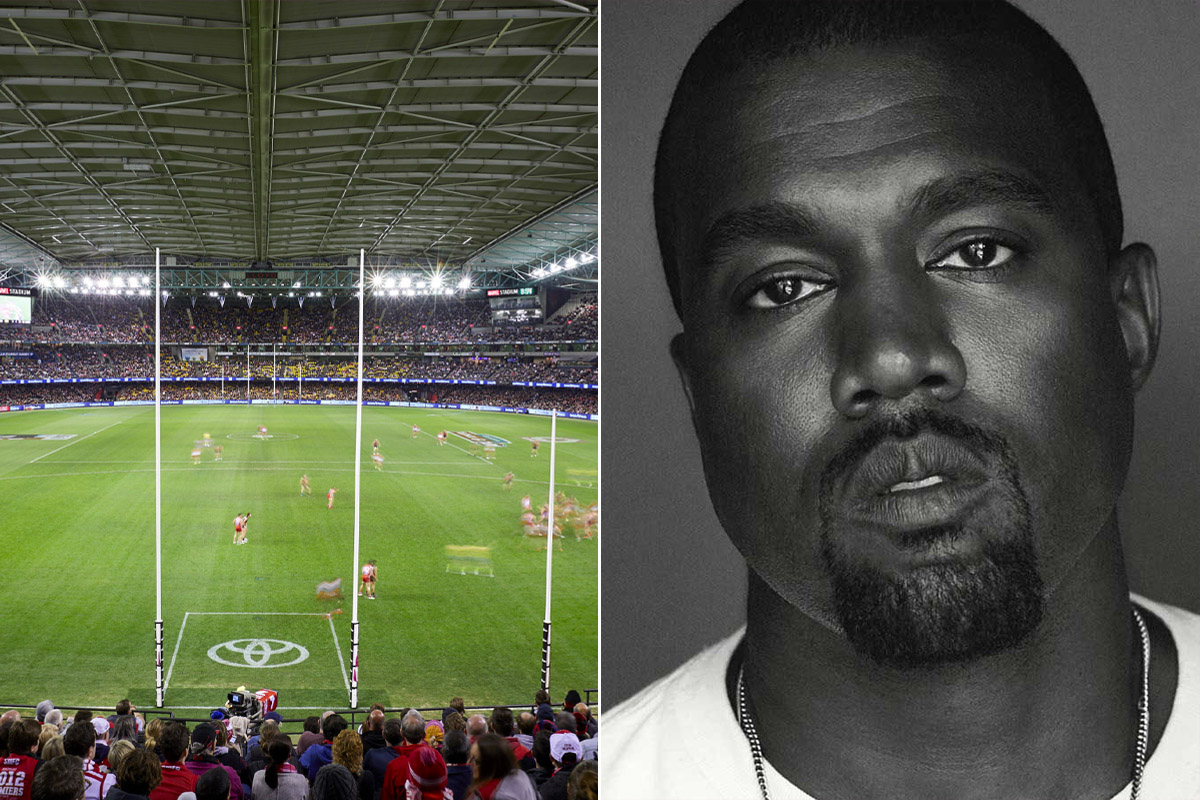 Image of Marvel Stadium and Kanye West