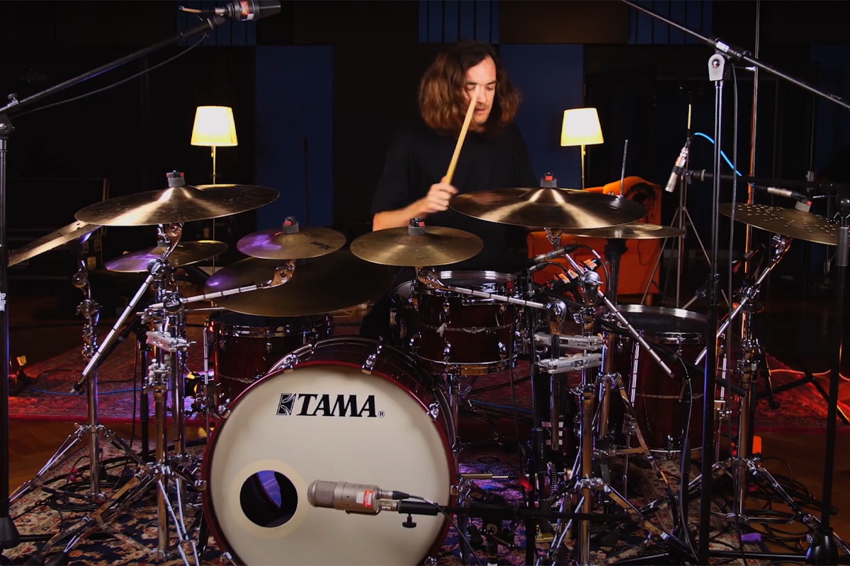 Northlane's Nic Pettersen playing TAMA drums