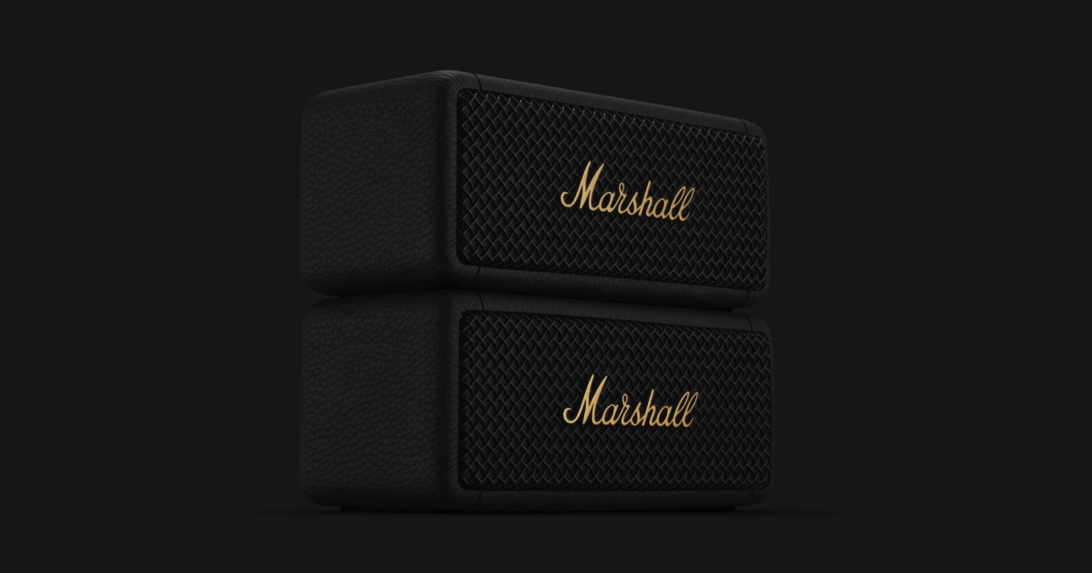 Marshall Emberton Tiny Portable Bluetooth Speaker-Black&Brass at