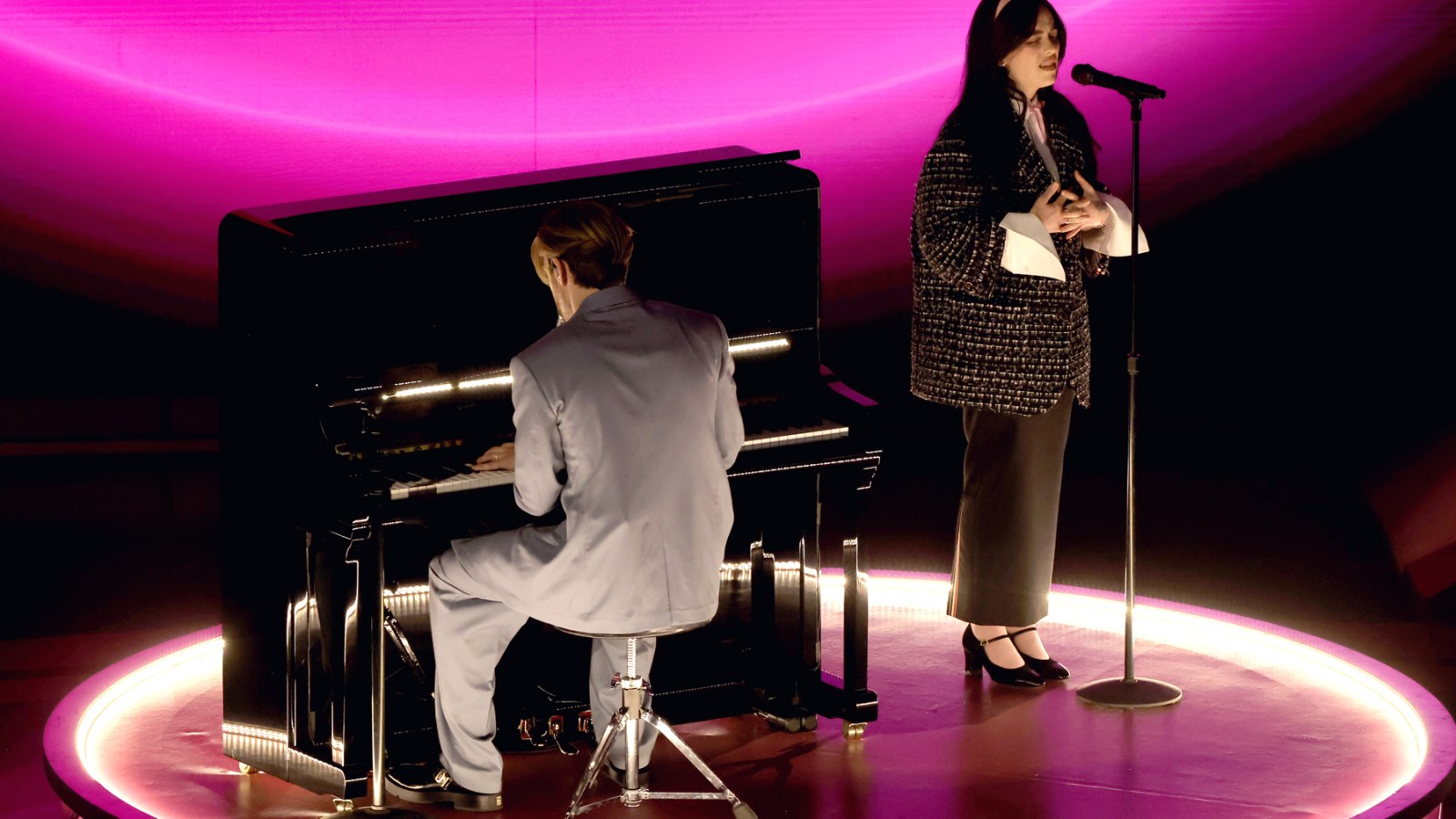 Billie Eilish and Finneas perform at the 2024 Oscars