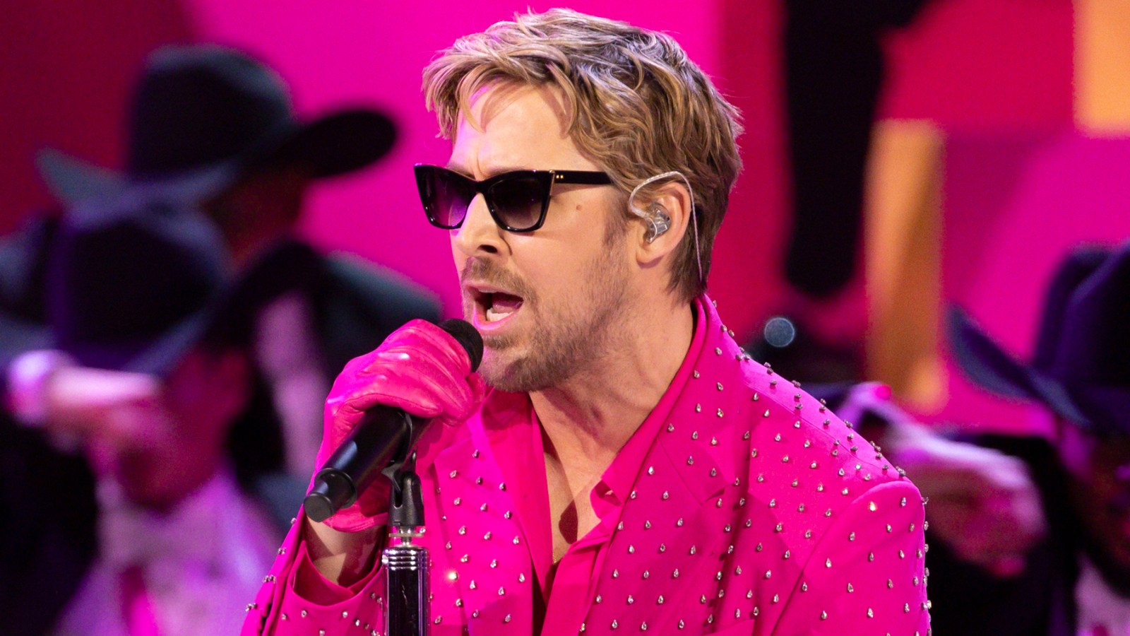 Ryan Gosling performs at the Oscars 2024