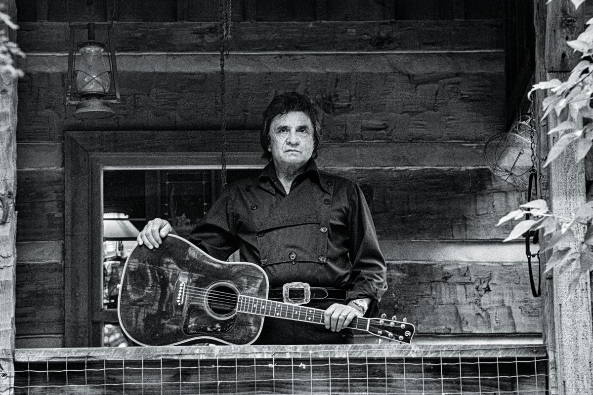 Johnny Cash at the Cash Cabin, May 1987. Photo credit: Alan Messer. 