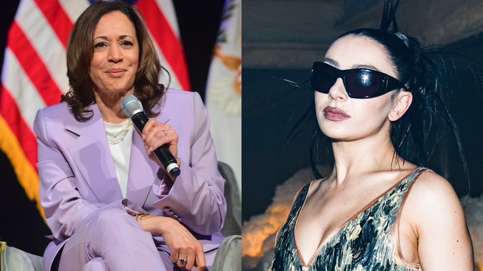 Kamala Harris and Charli XCX