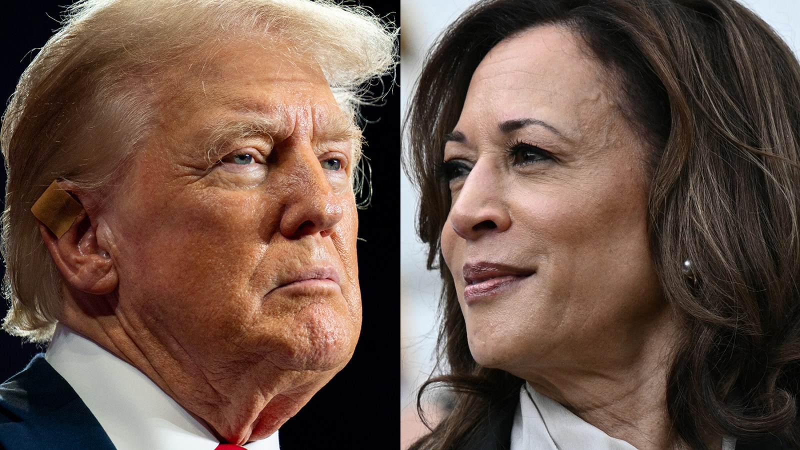 Donald Trump and Kamala Harris