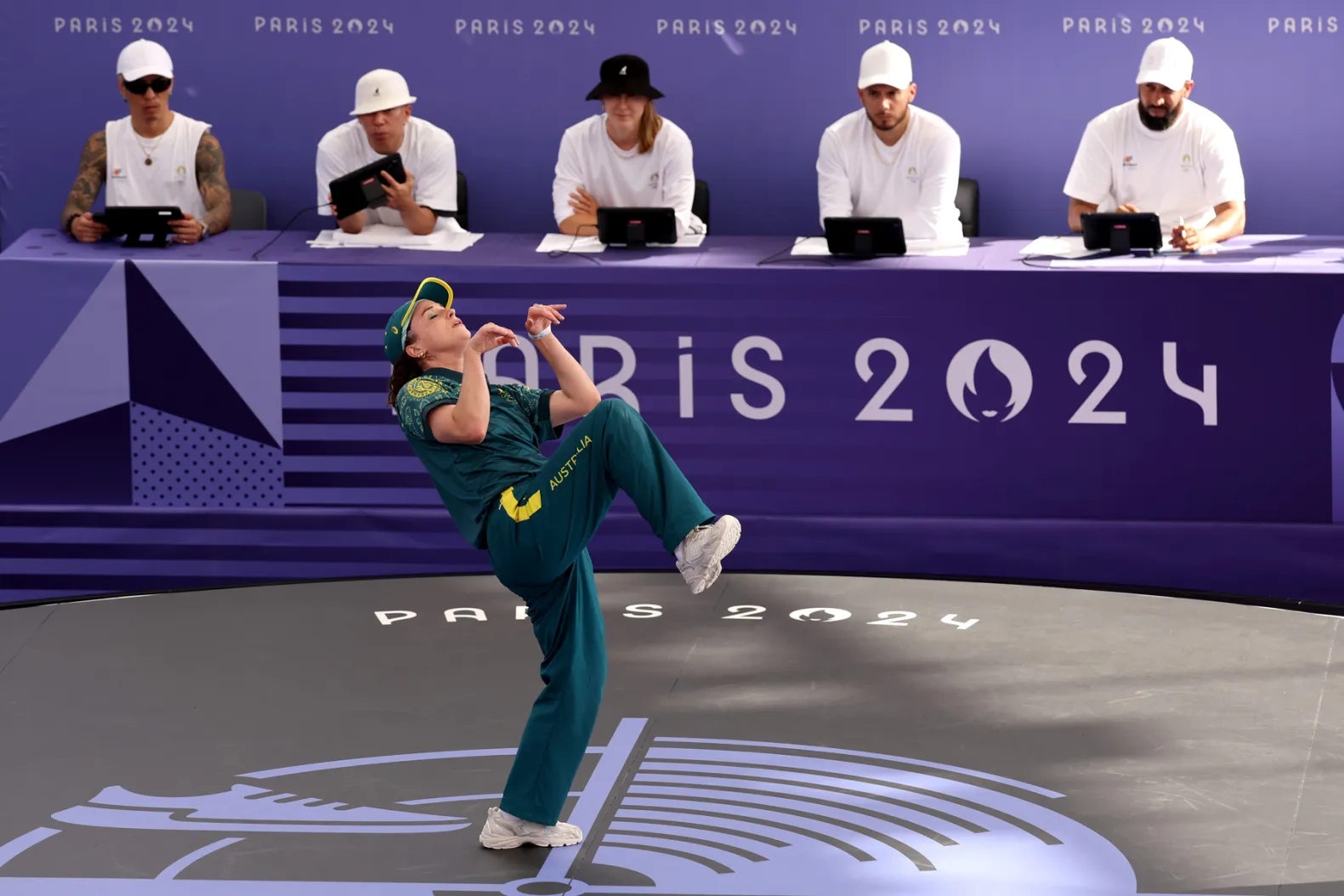 Raygun competes at the Olympics