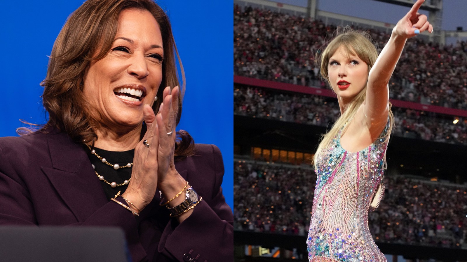 Kamala Harris and Taylor Swift