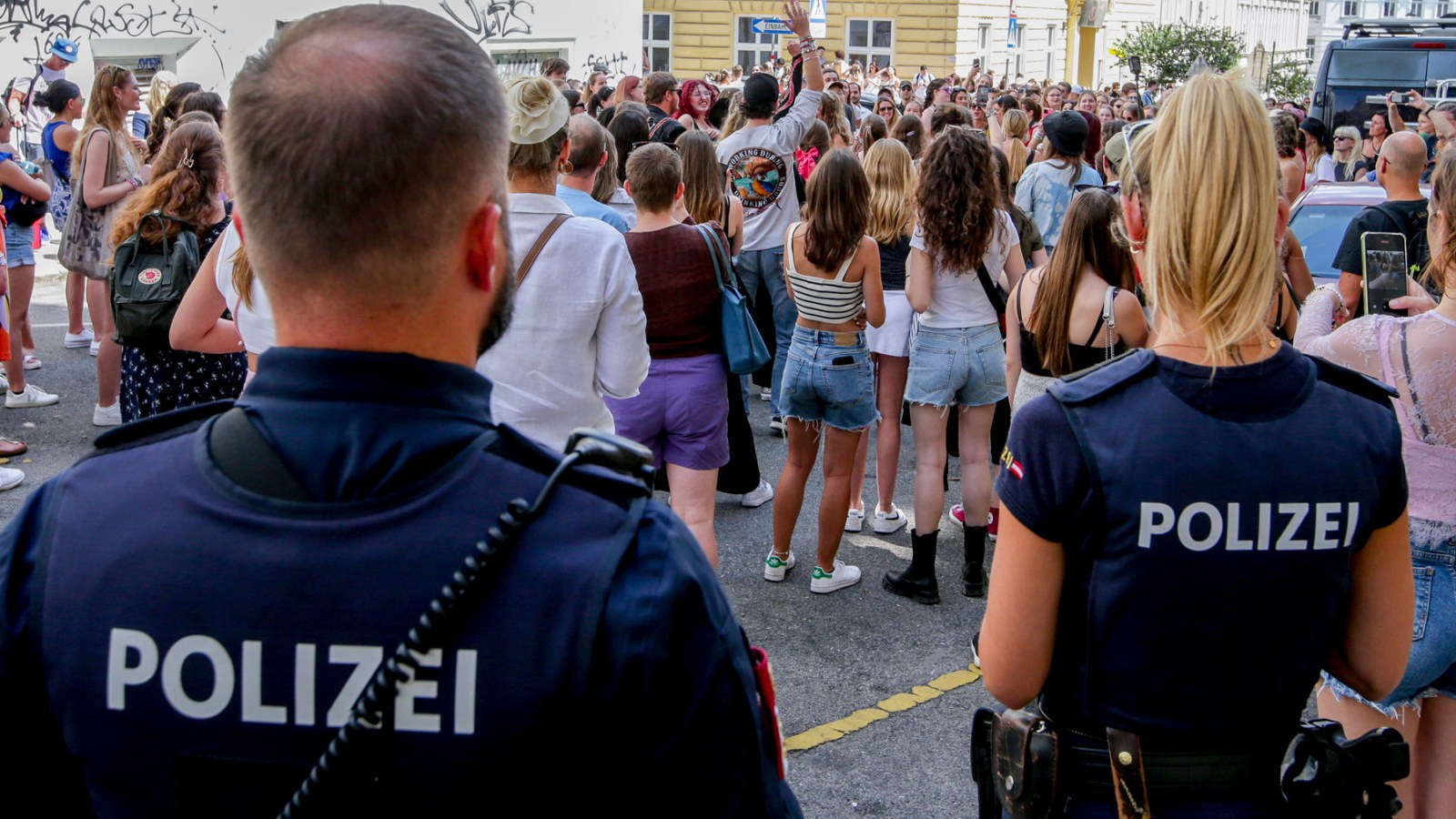 Taylor Swift fans gather in Vienna, Austria