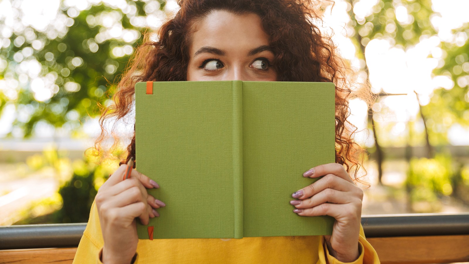 Woman holding a book