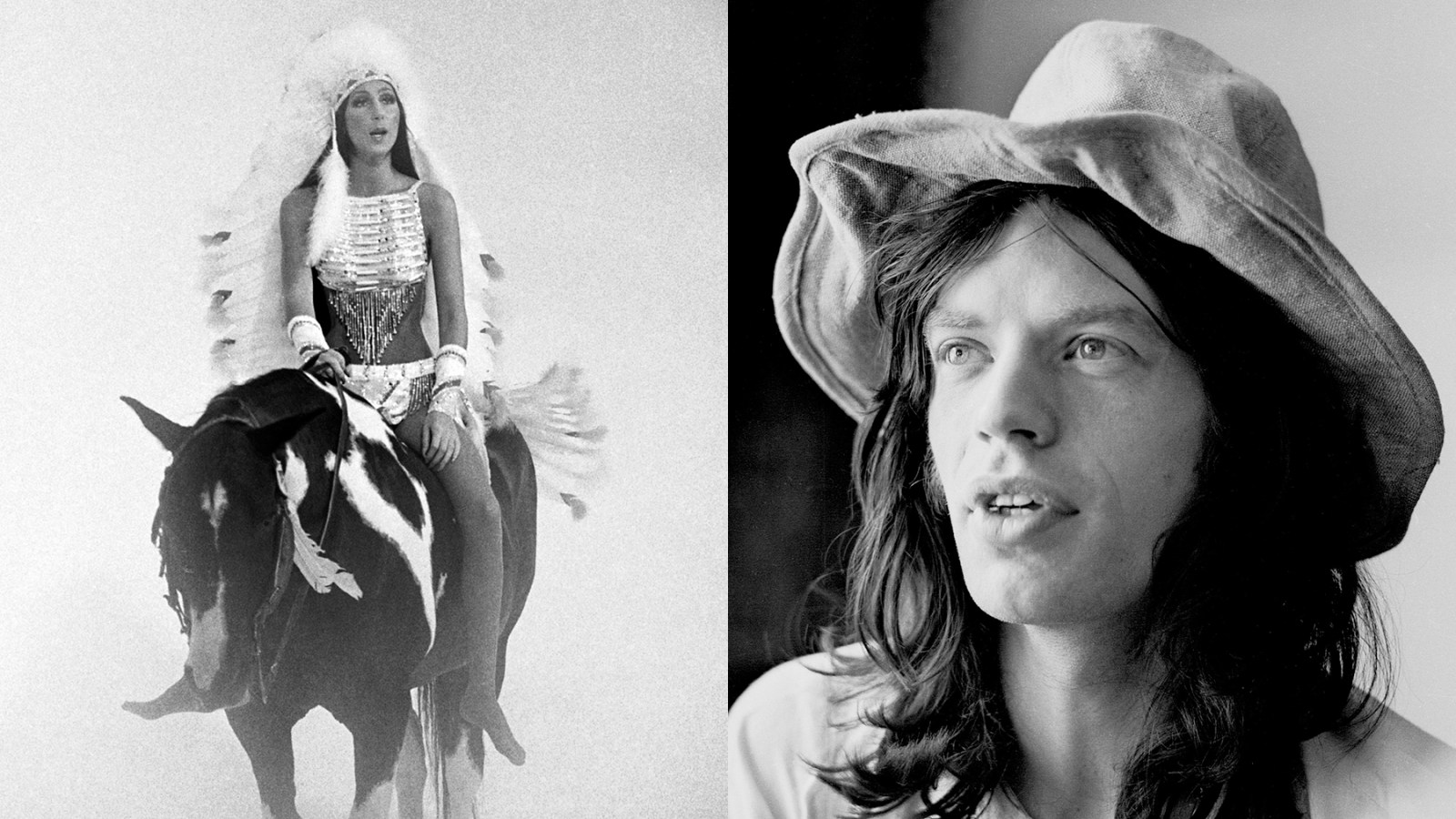 Cher and Mick Jagger