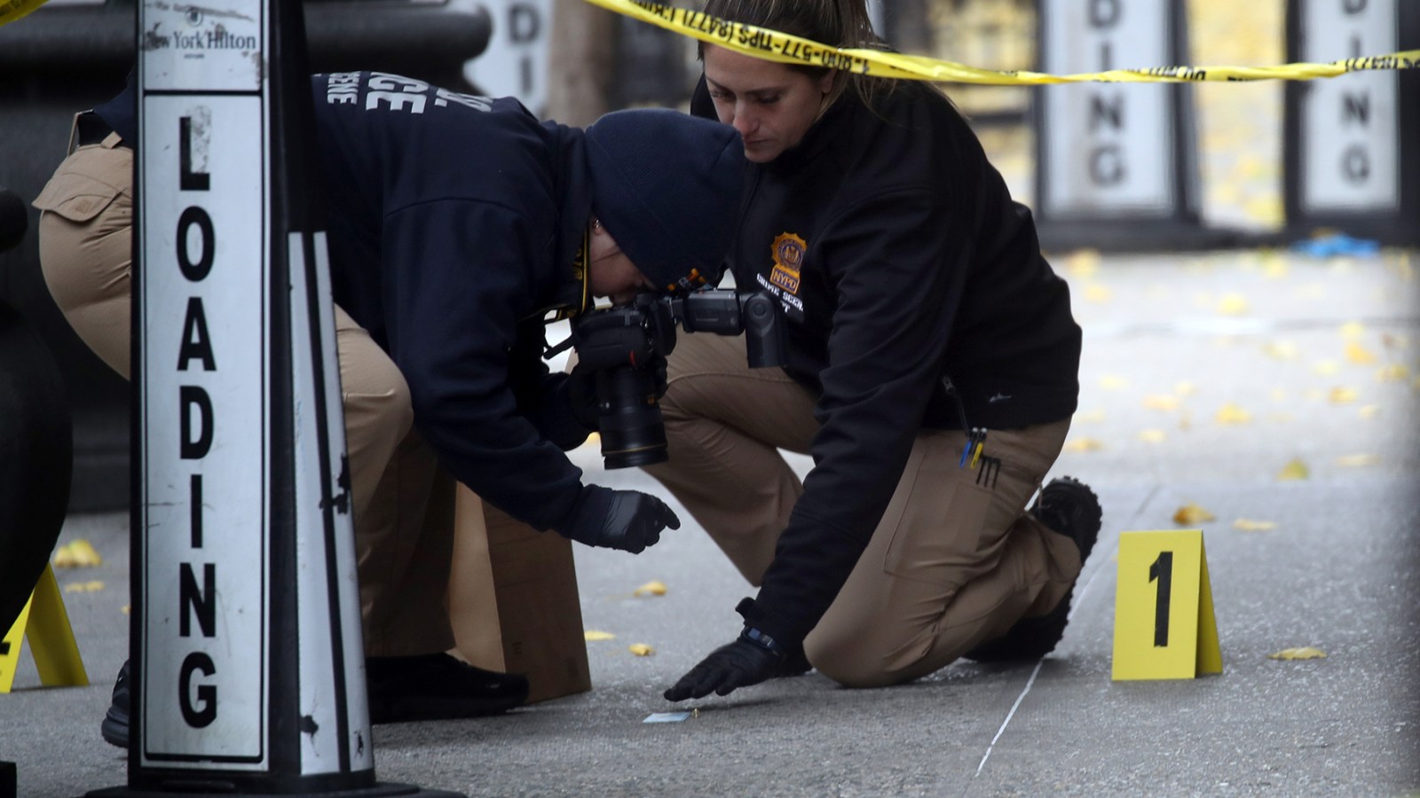 Crime scene of UnitedHealthcare CEO
