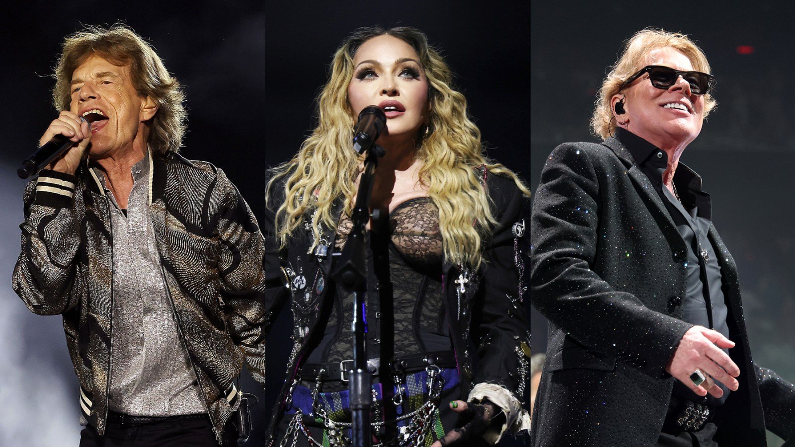 Mick Jagger, Madonna and Axl Rose