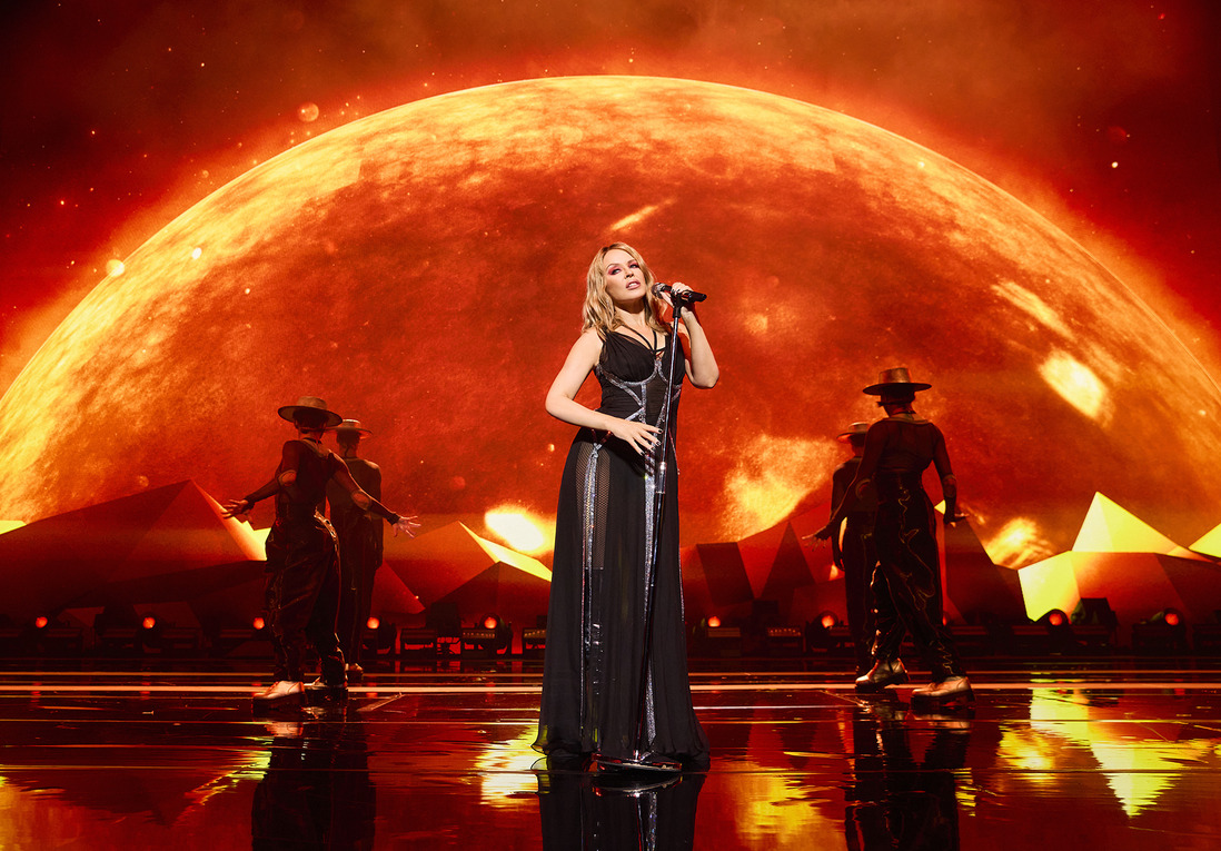 Kylie Minogue performs on her 'Tension' tour