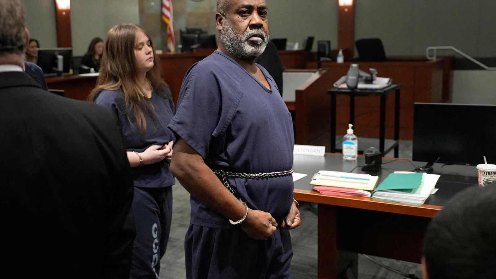 Duane "Keefe D" Davis arrives in a Las Vegas court in 2023