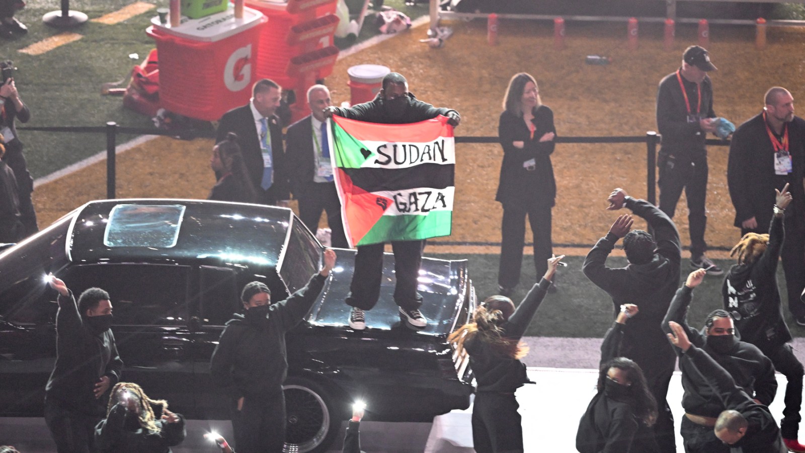 Kendrick Lamar Super Bowl Halftime Show protester