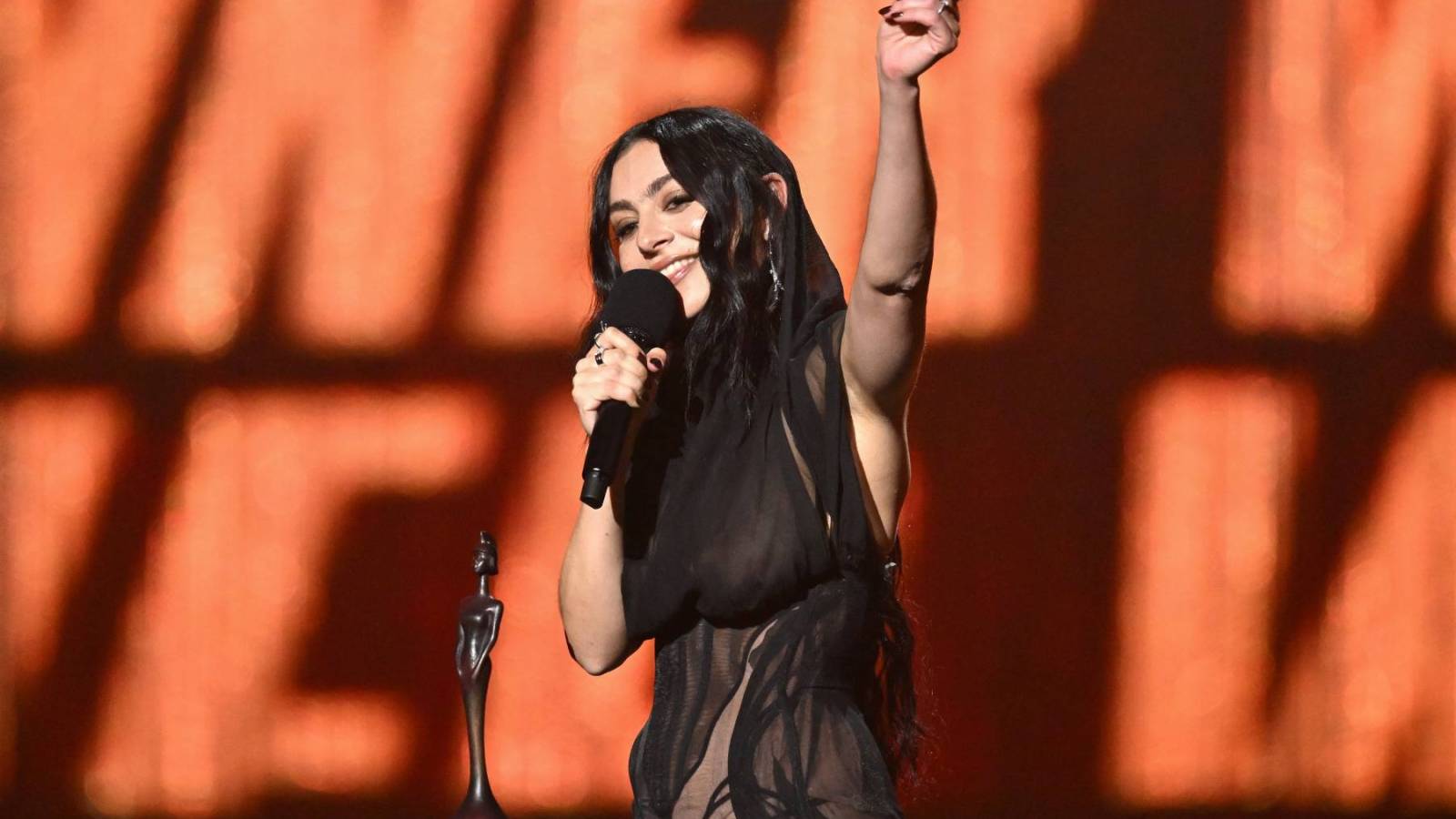 Charli XCX during The BRIT Awards 2025
