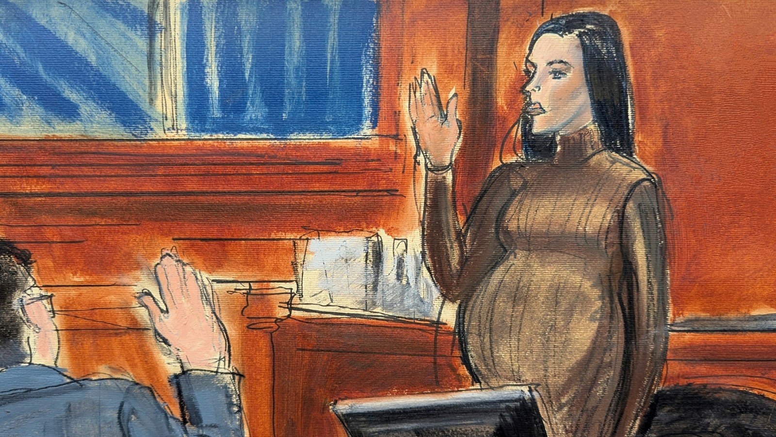 Court sketch of Sean Combs trial