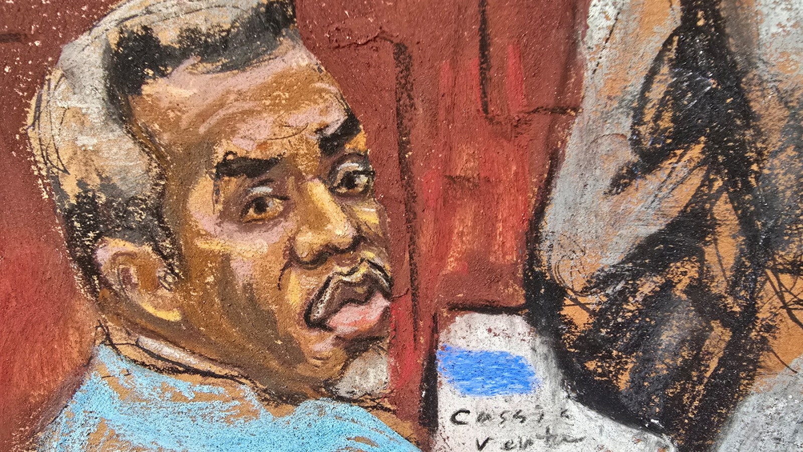 Courtroom sketch of Sean Combs trial