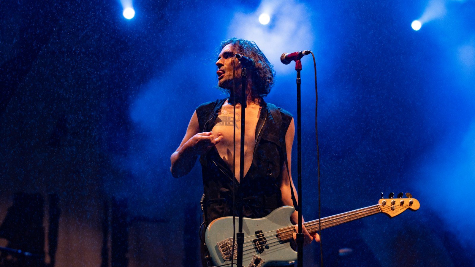 Tyson Ritter of All-American Rejects performing in 2024.