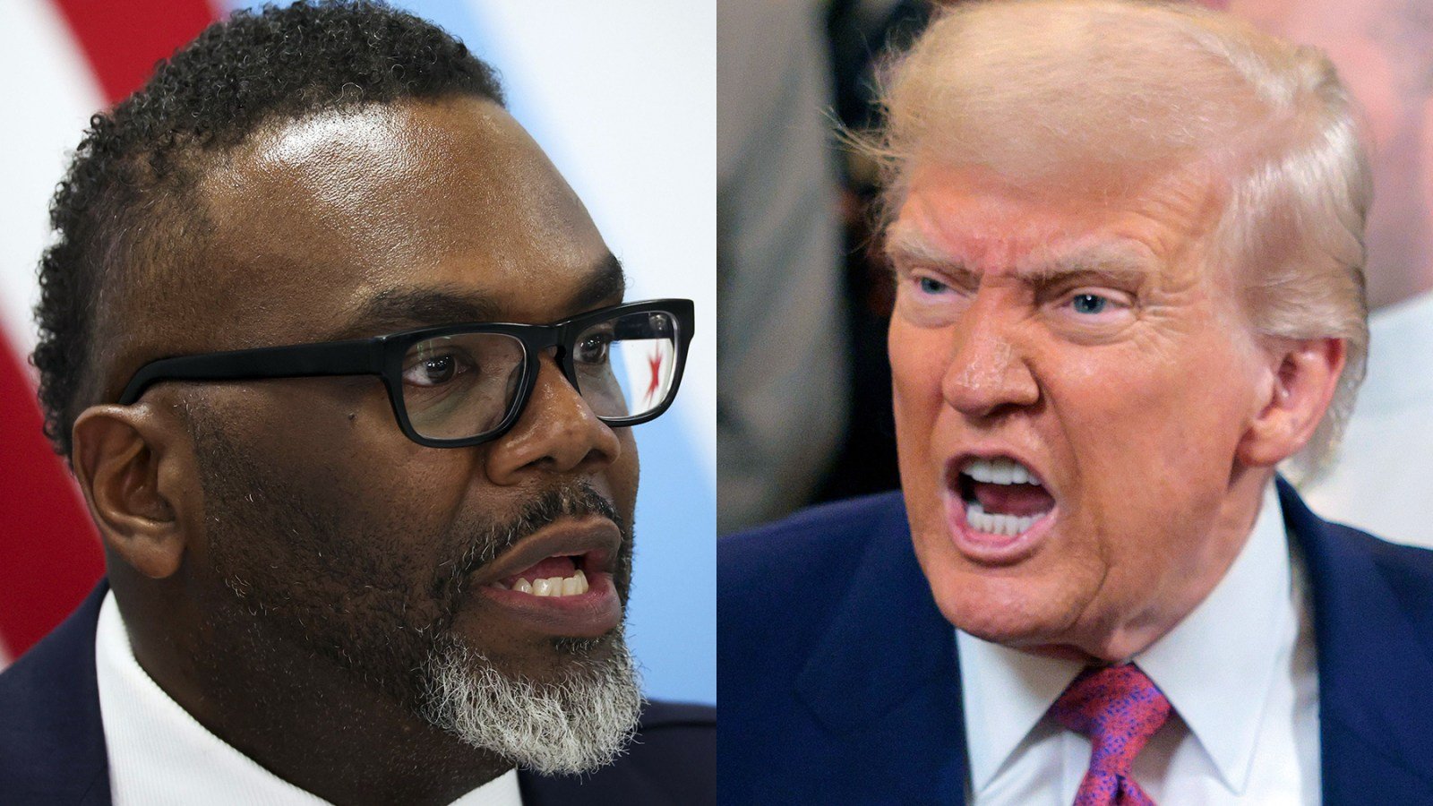 Brandon Johnson and Donald Trump