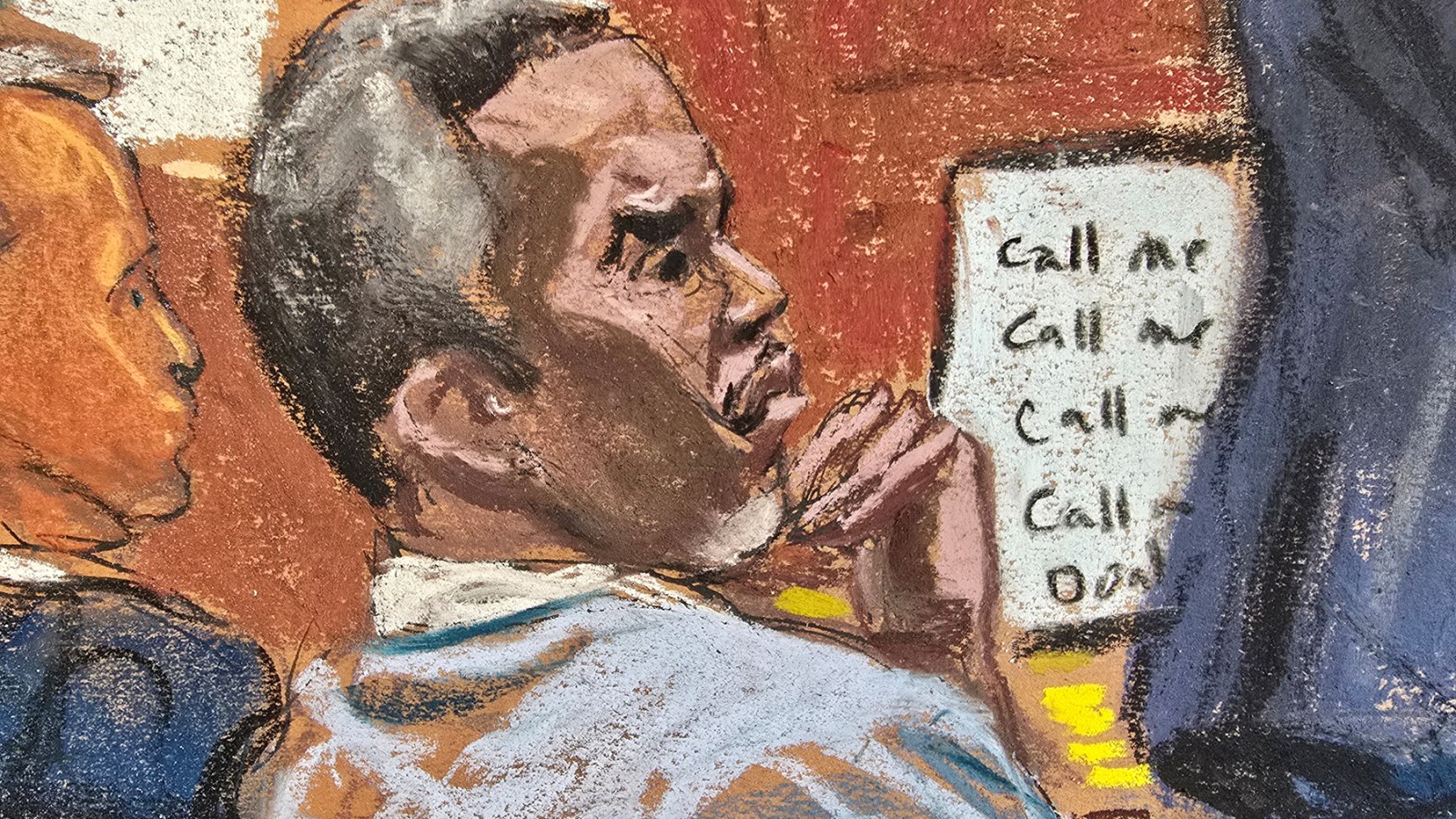 Courtroom sketch of Sean Combs trial