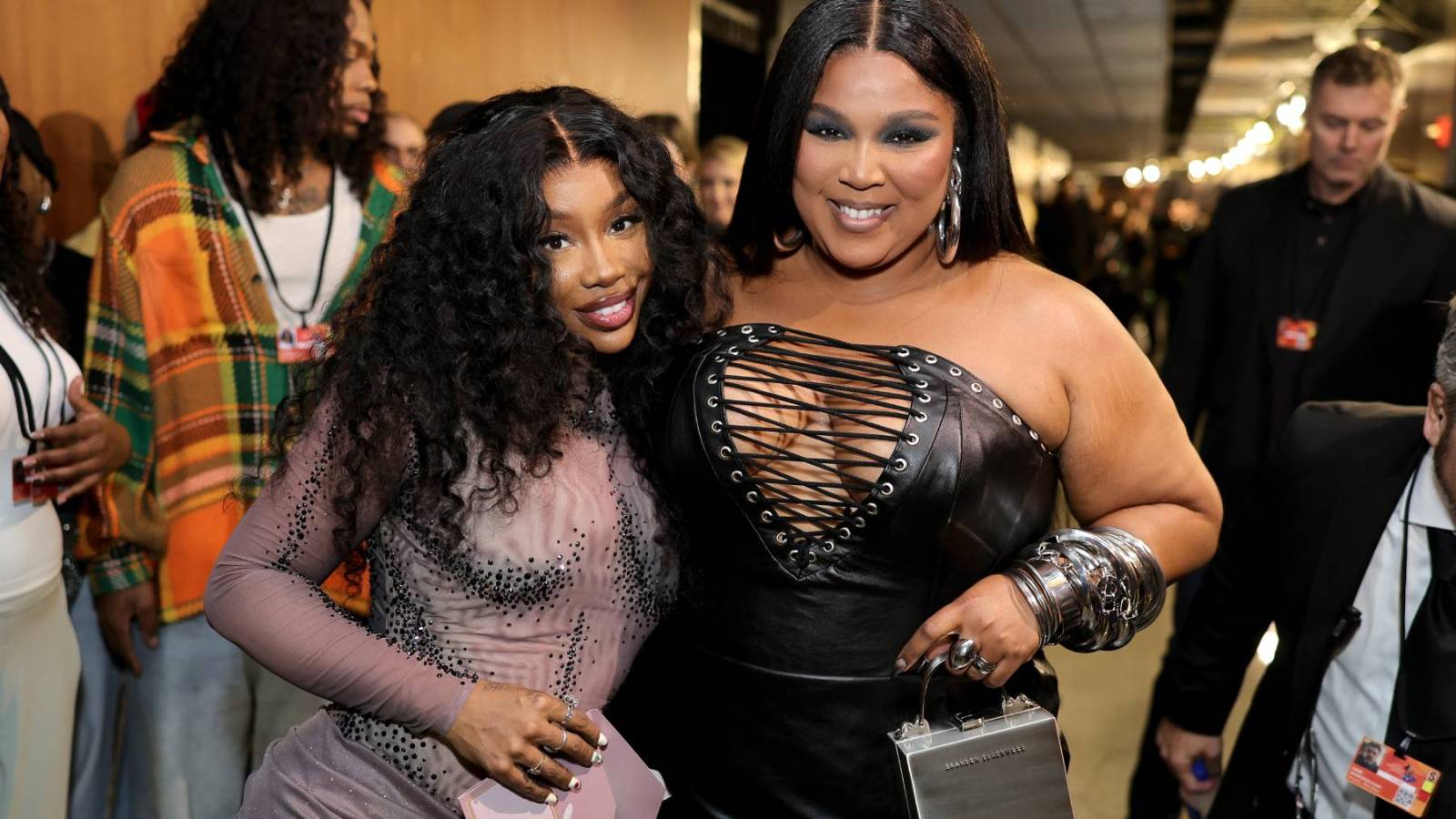 SZA and Lizzo at the Grammy Awards.