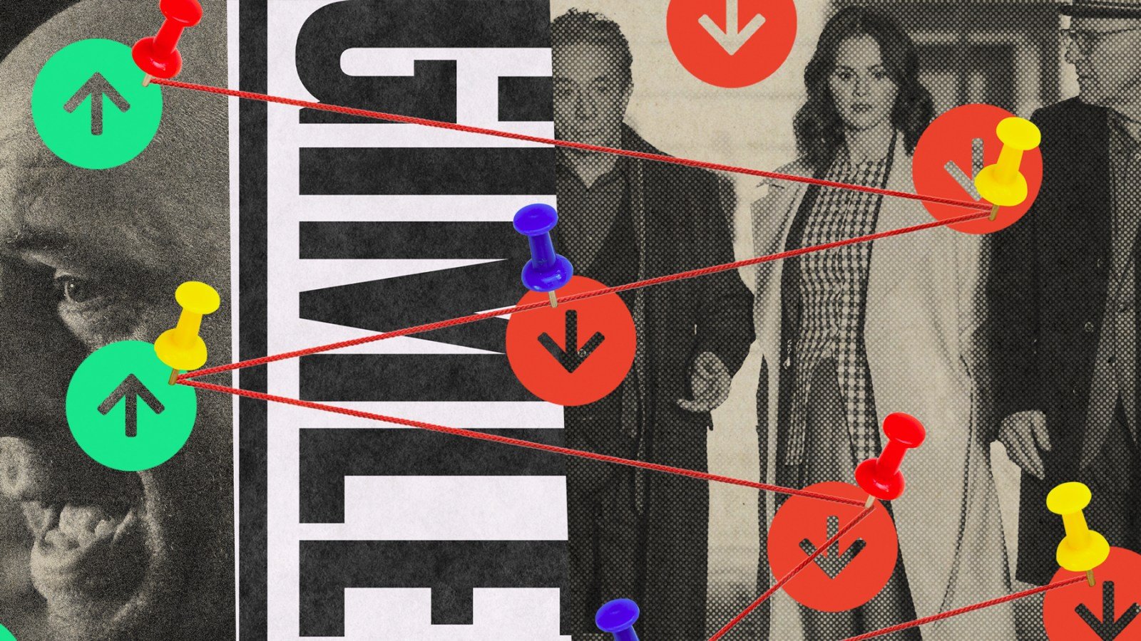 Photo illustration of true crime podcasts
