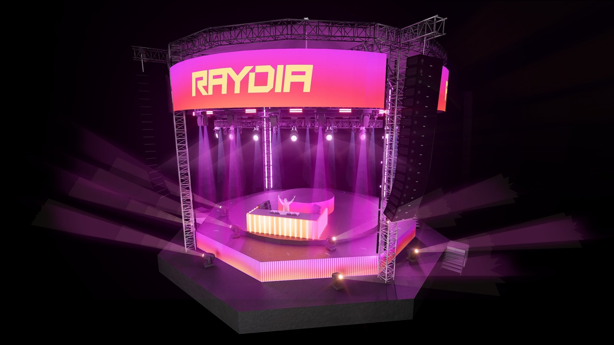RAYDIA festival 360 degree stage
