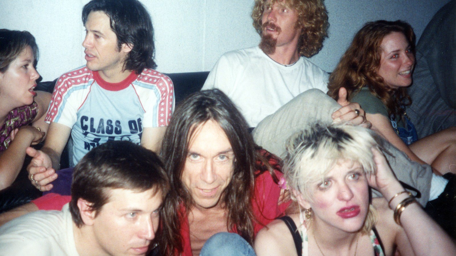 Evan Dando and Courtney Love with Iggy Pop backstage in New York