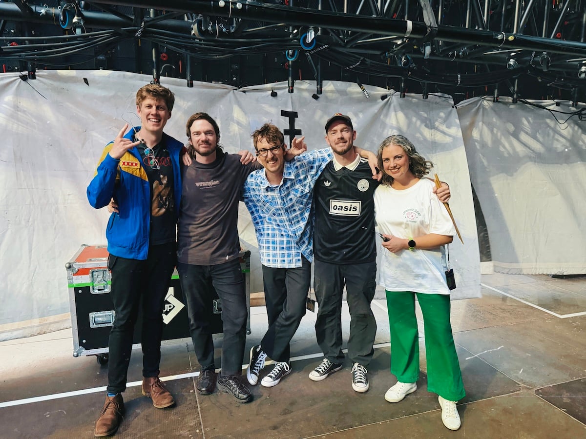 Ball Park Music backstage at Oasis