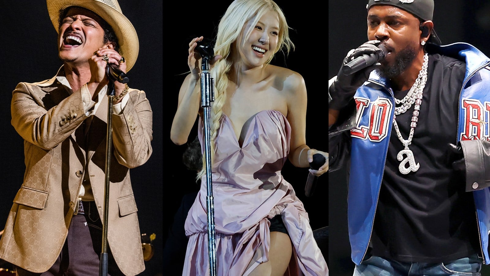 Bruno Mars, Rosé and Kendrick Lamar