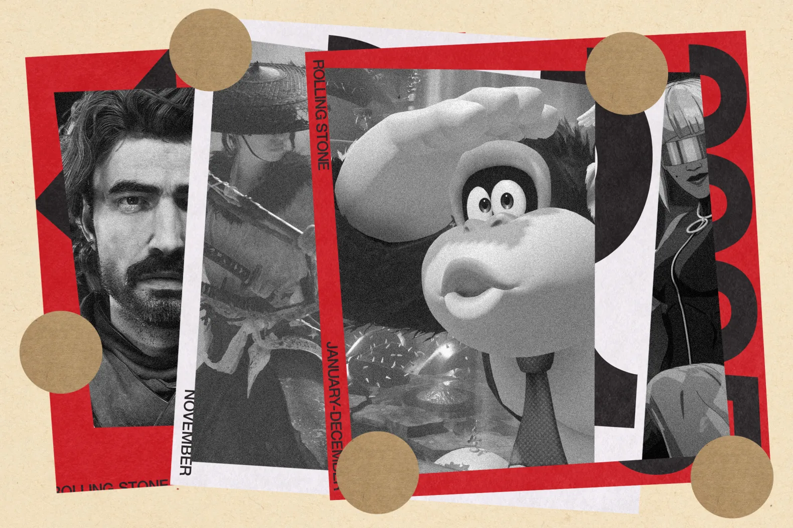 Photo illustration featuring 2025 video games