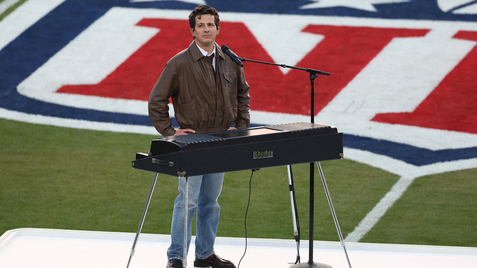 Charlie Puth at Super Bowl