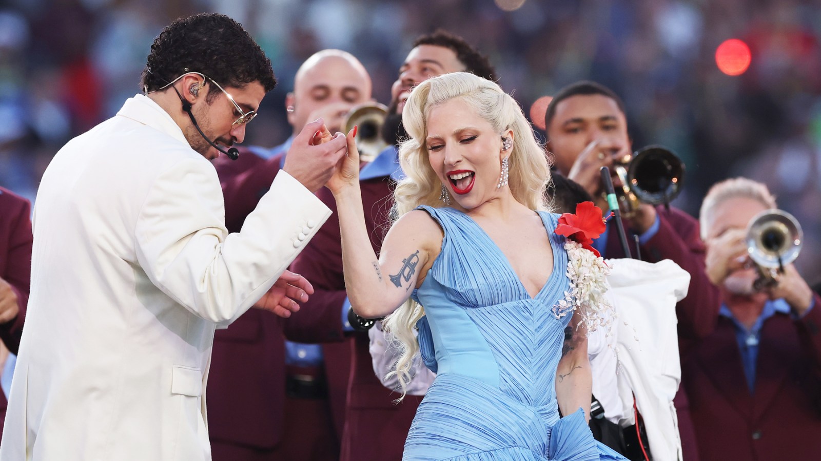 Bad Bunny and Lady Gaga at Super Bowl