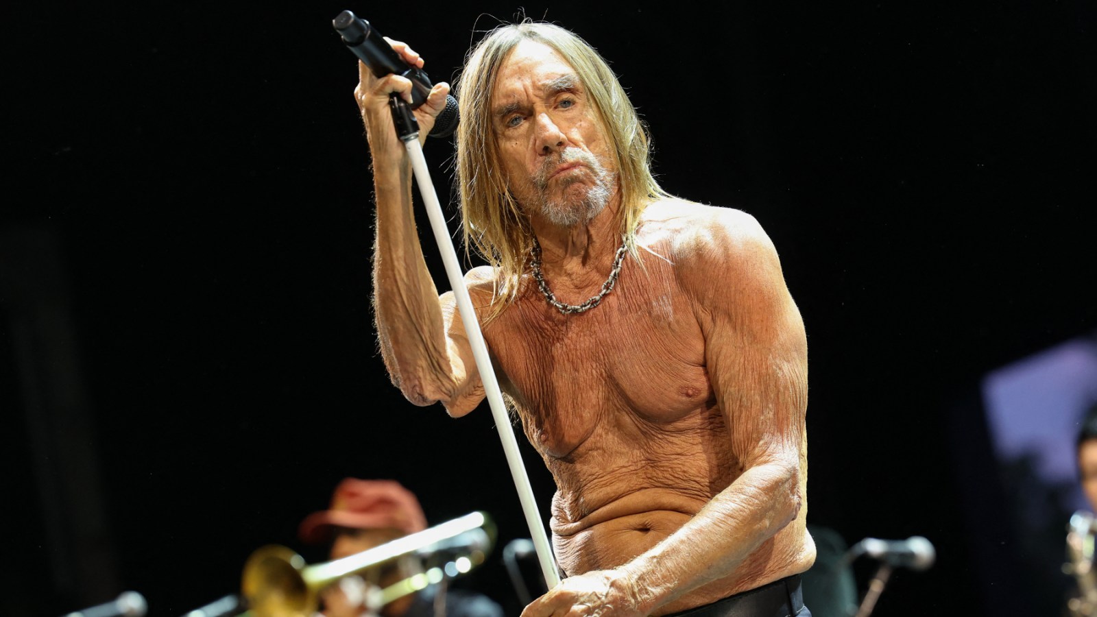 Iggy Pop performs at 2026 Coachella on April 12, 2026.