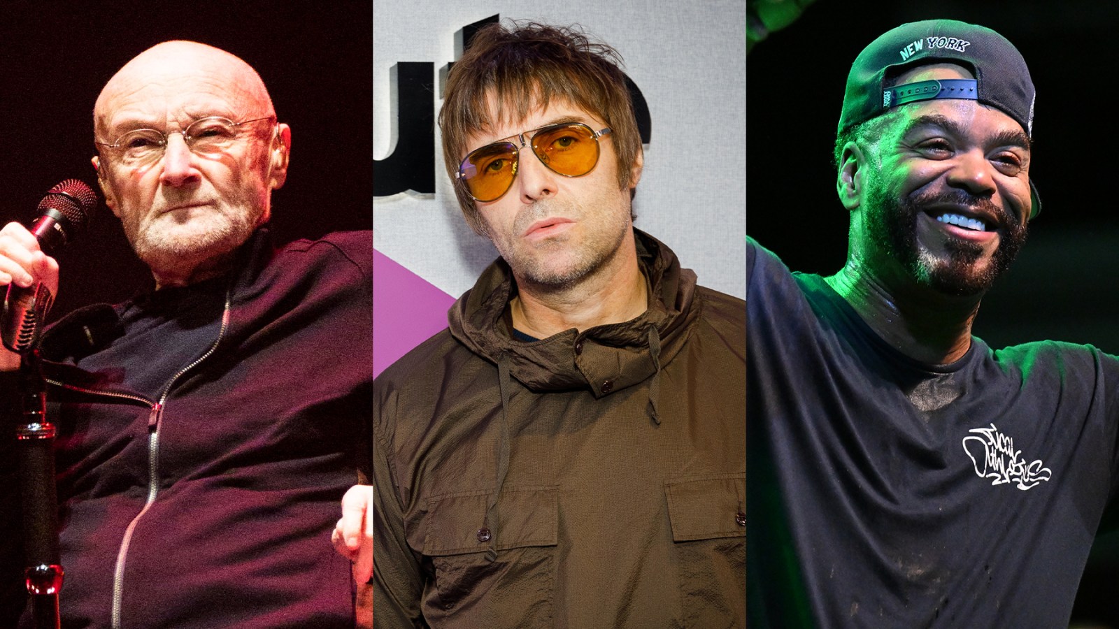 Phil Collins, Liam Gallagher, and Method Man