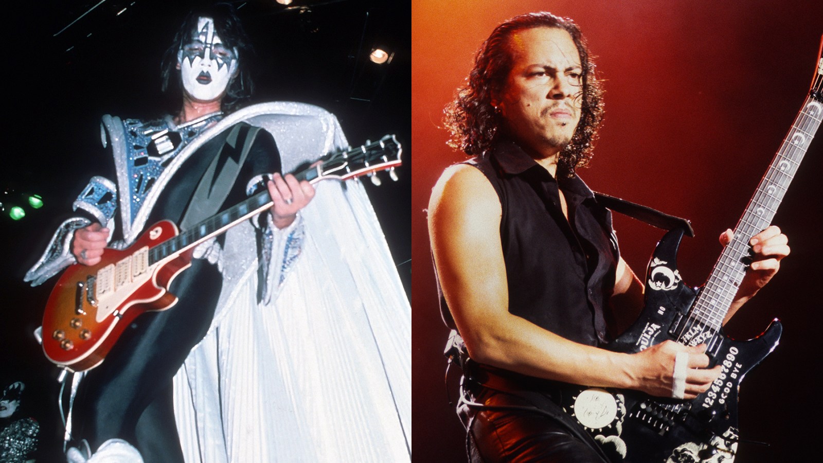 Ace Frehley and Kirk Hammett