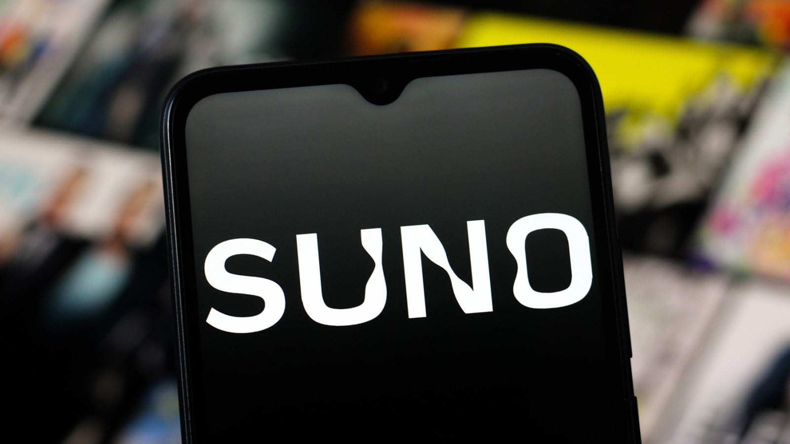 Suno logo on phone