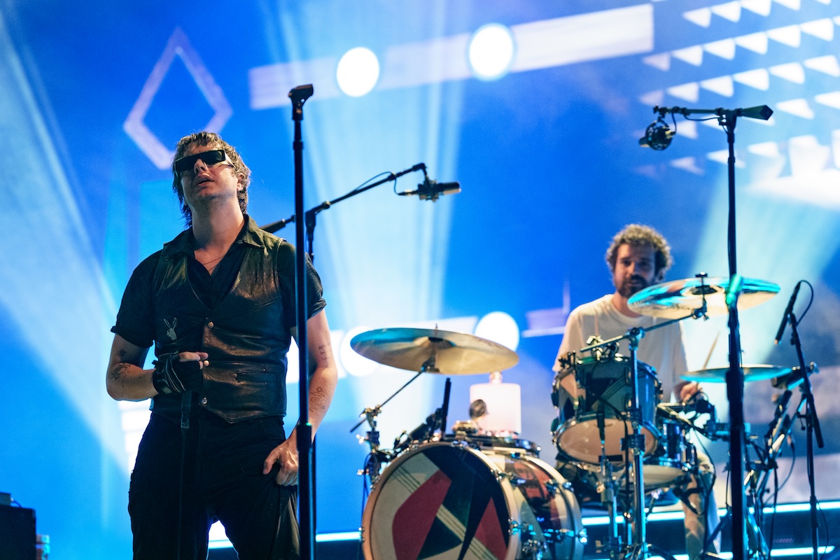 MANCHESTER, TENNESSEE - JUNE 12: (L-R) Julian Casablancas and Fabrizio Moretti of The Strokes perform during 2026 Bonnaroo Music And Arts Festival on June 12, 2026 in Manchester, Tennessee. (Photo by Erika Goldring/Getty Images)